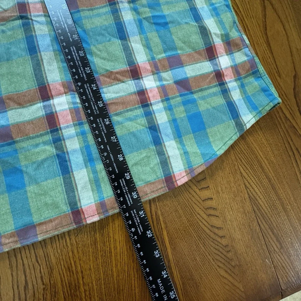 The North Face Plaid Flannel Pockets Long Sleeve Button Up Men's‎ Size L